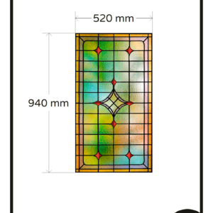 Stained glass window film 40G red diamand