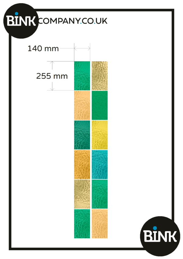 Stained glass window film 12x frosted different colours of stained glass