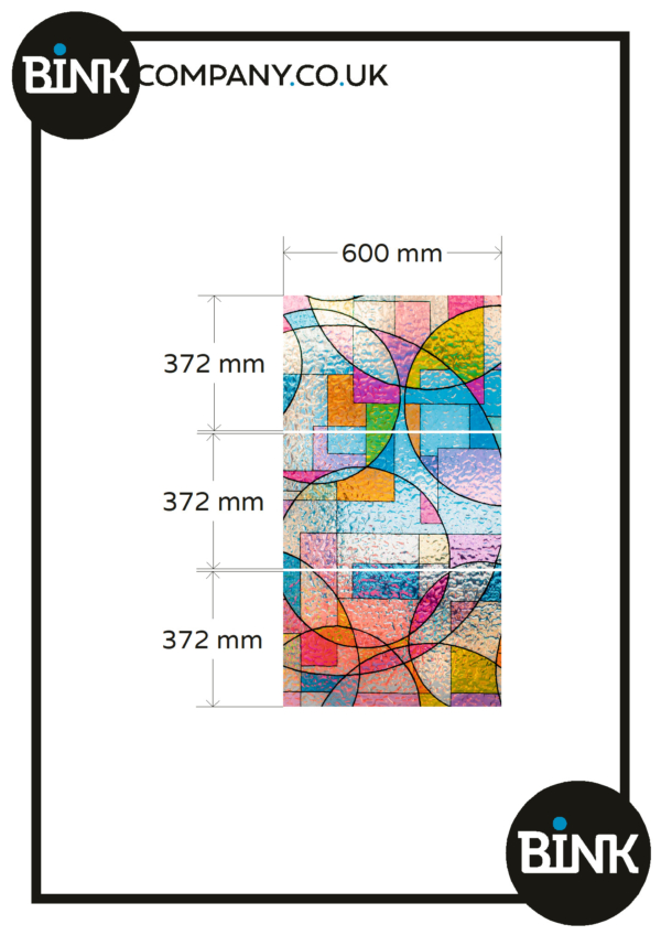 Stained glass window film 3x TR Transparent window film (not crystal clear) customised