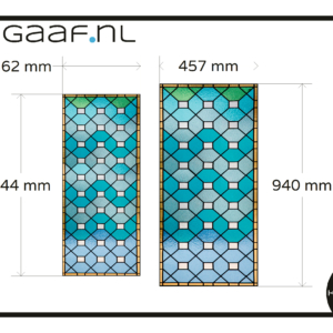 Stained glass window film blue purple green old frosted window sticker