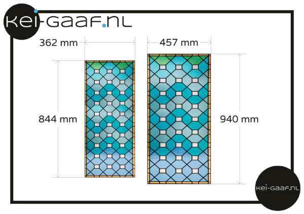 Stained glass window film blue purple green old frosted window sticker