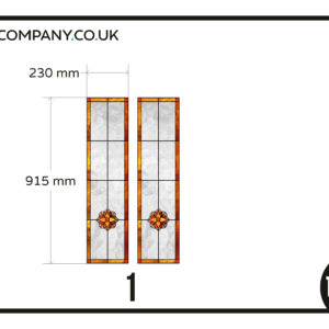 Custom stained glass window film transparent window film flower door