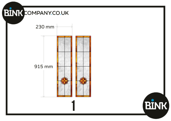 Custom stained glass window film transparent window film flower door