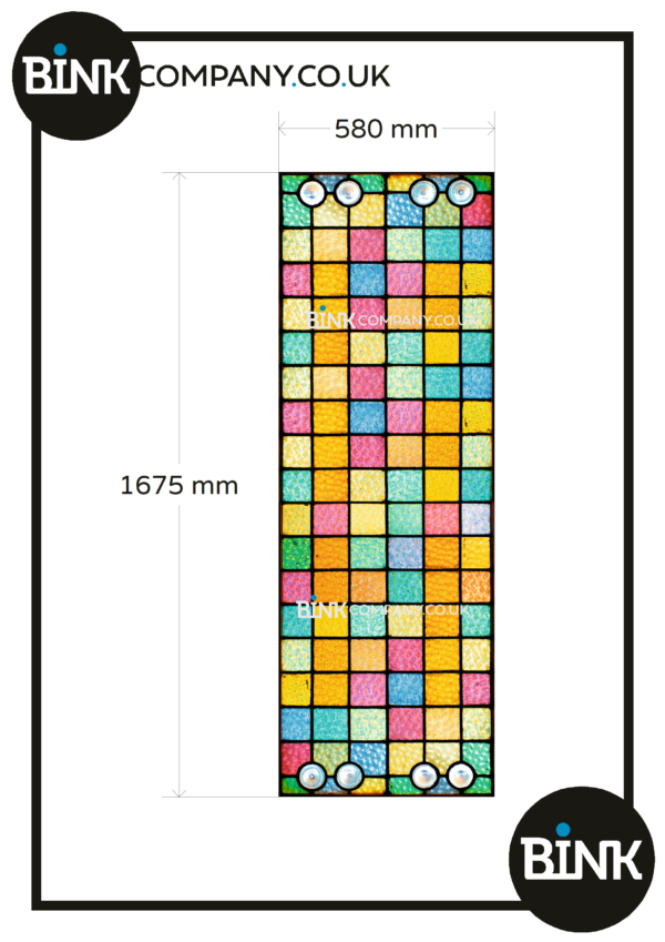 Fully customized custom stained glass window film colours old