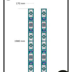 Stained glass window film blue pink 2x custom stained glass film transparent frosted