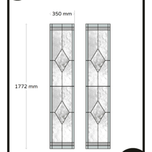 Frosted privacy window film stained glass window film 2x grey custom made