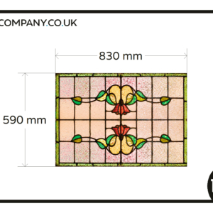 Stained glass window film flower red 1x custom stained glass window film privacy film