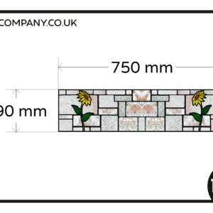 custom stained glass window film flower bathroom window 1x frosted or transparant