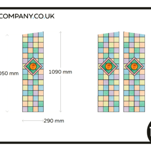 Stained glass window film Frosted privacy Transparent window film 2x custom