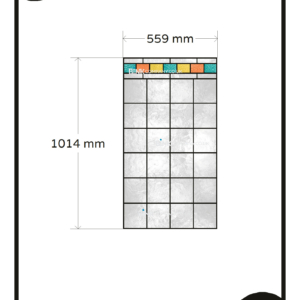 Stained glass window film Fully customized own design 1x coloured blocks