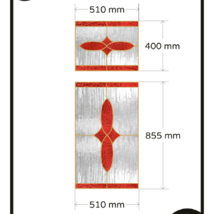 Stained glass window film 2x TR Custom-made stained-glass design 3