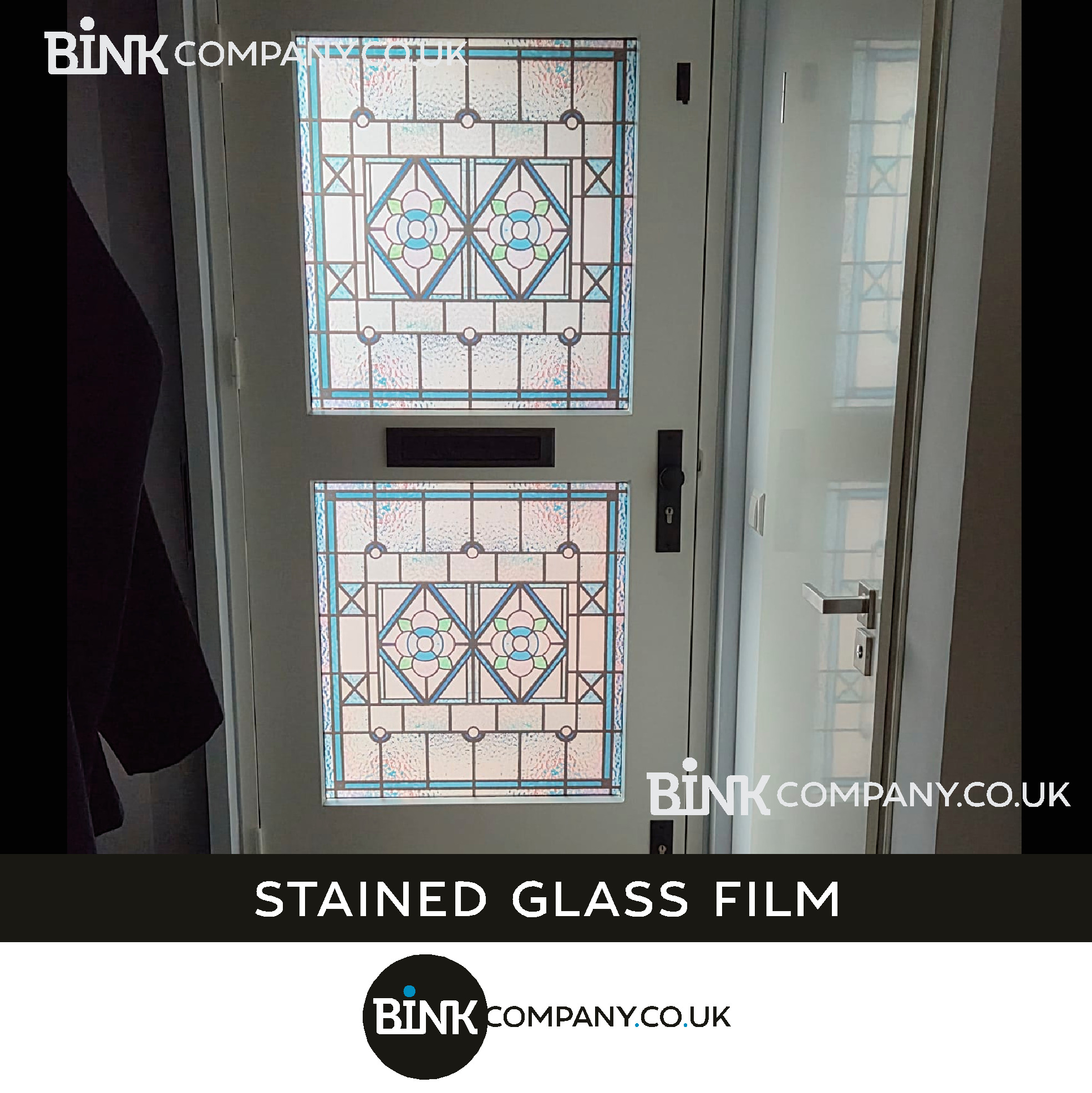 Stained Glass Window Film for Your Front Door frosted privacy