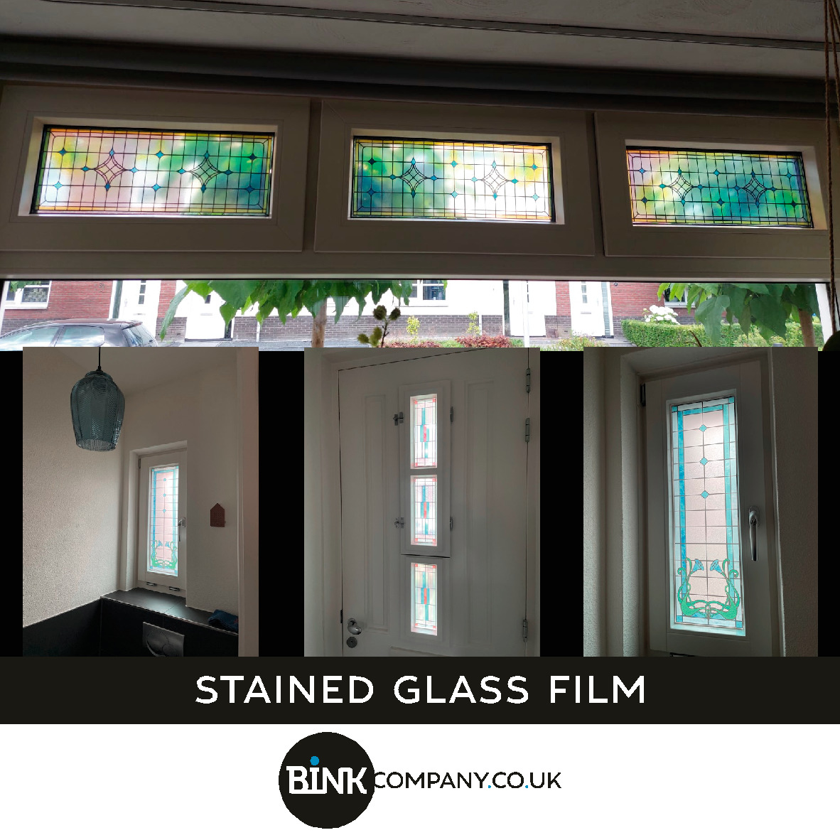 Stained glass frosted window film privacy windows