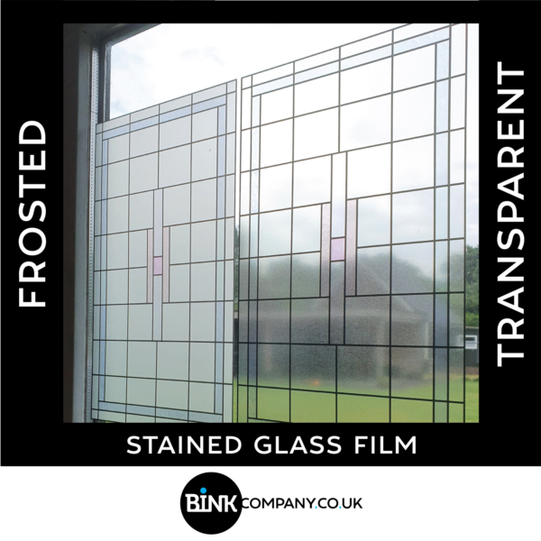 Stained-glass-window-film-34G soft color purple pink