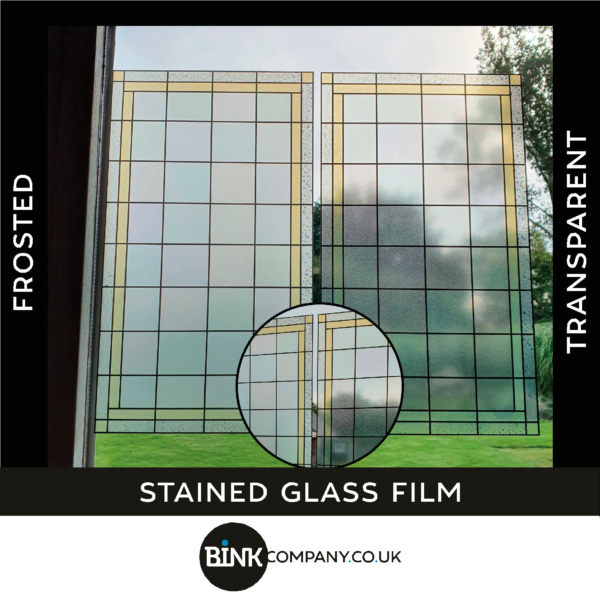 Stained-glass-window-film-39G soft colours yellow