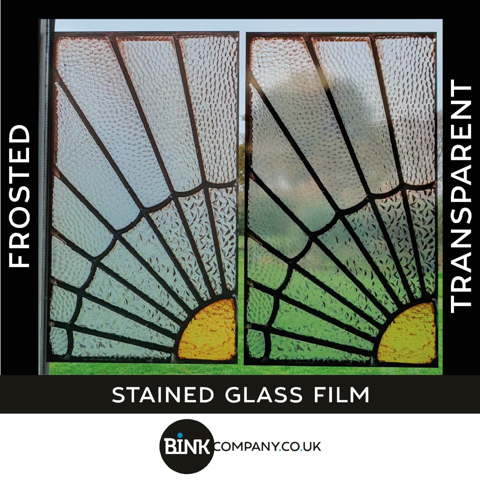 Stained glass window film 21g Bink Company