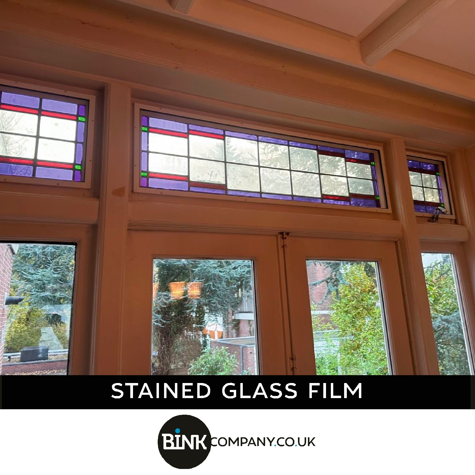 Stained-glass windows bay windows window film window stickers bespoke designs