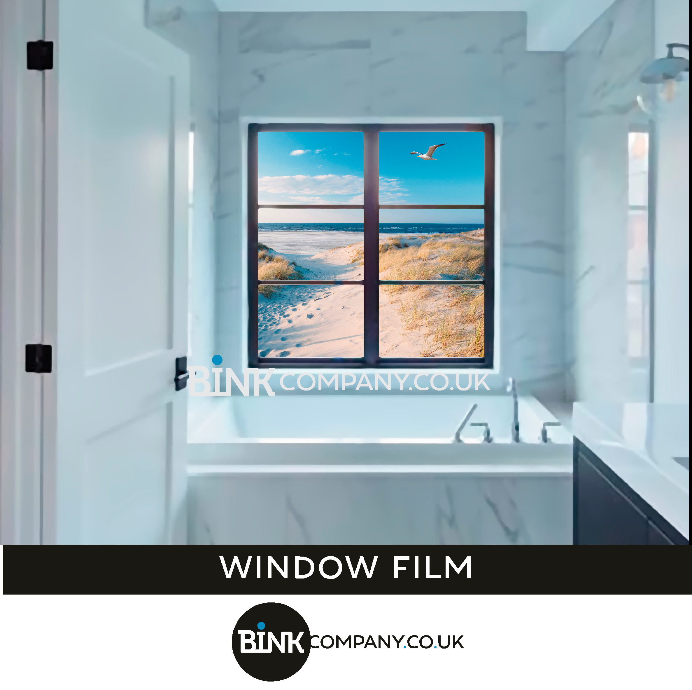 Window film for bathroom
