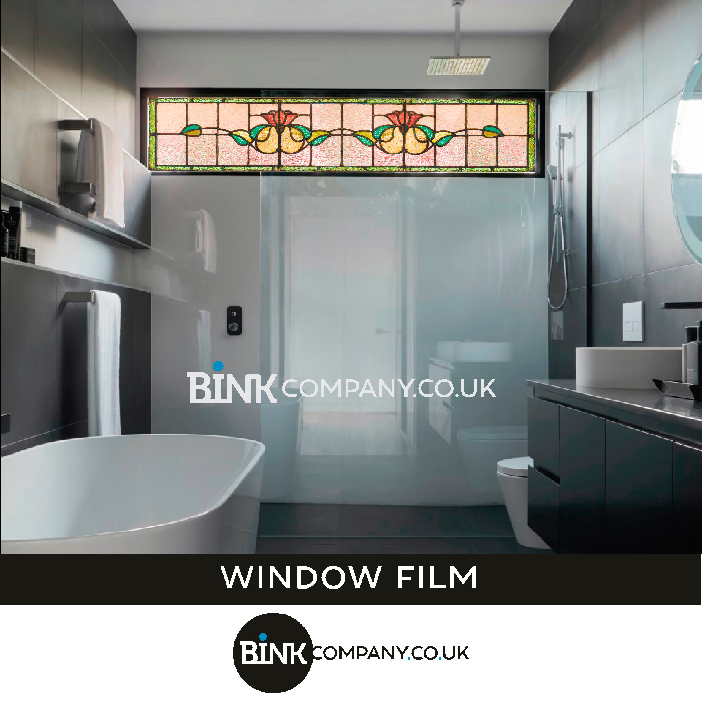 Window film for bathroom