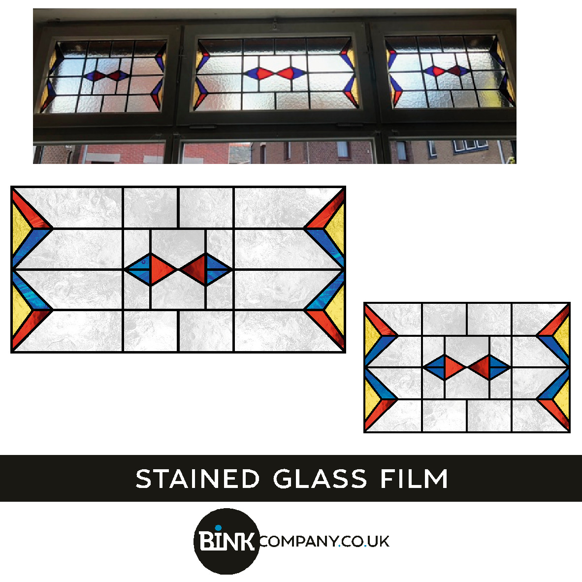 customised stained-glass window film