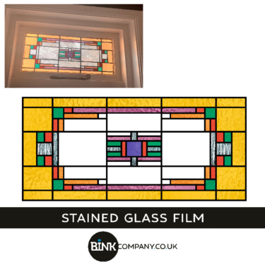 stained glass film made from real stained glass