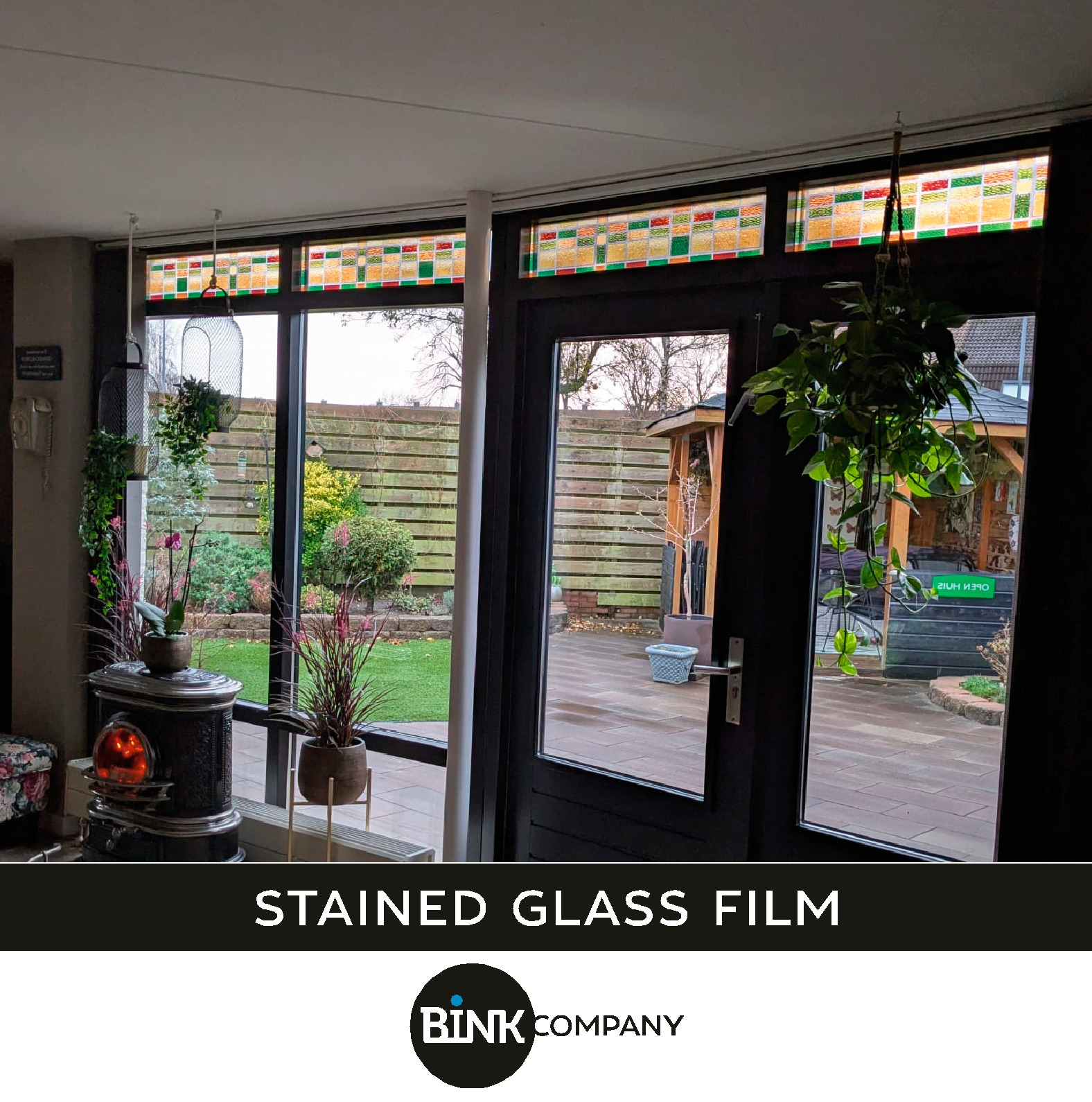stained glass window film custom 