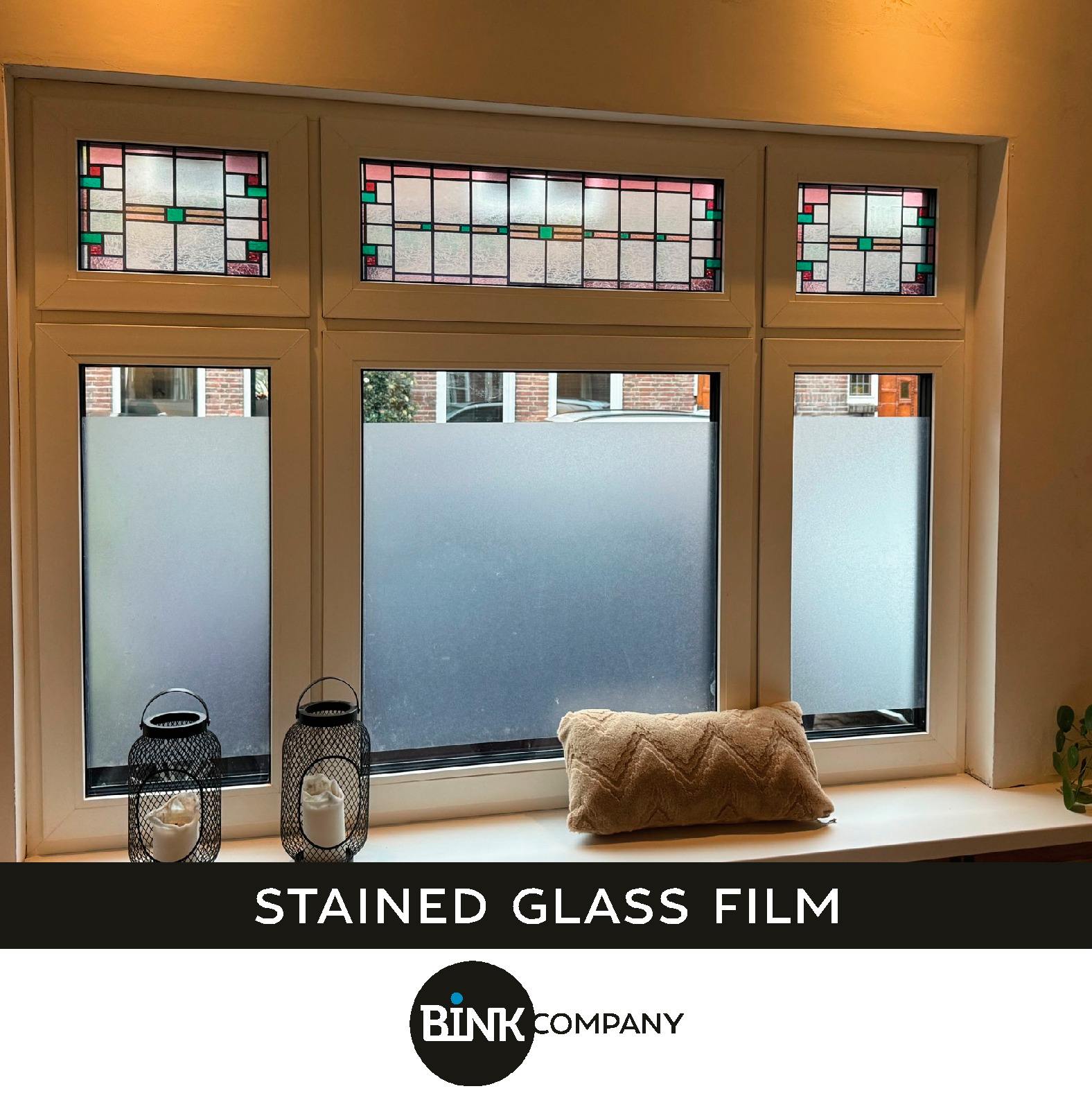 stained glass window film custom 