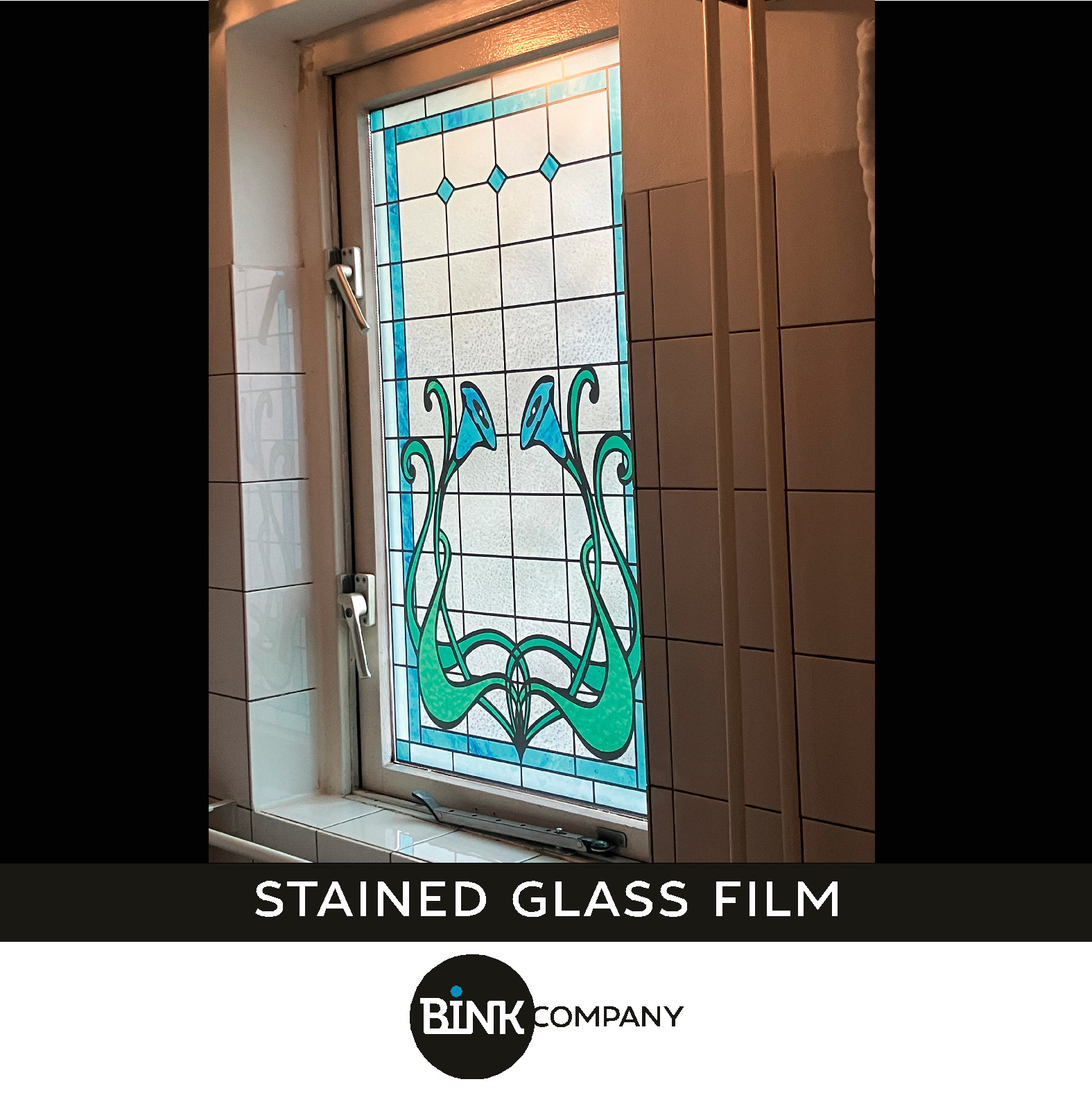 stained glass window film custom 